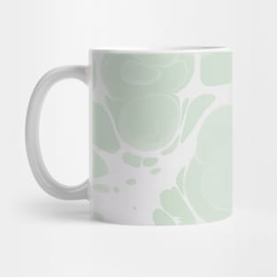 Ebru Paper Marbling Pastel Green Paint Spill Bubbles Mug